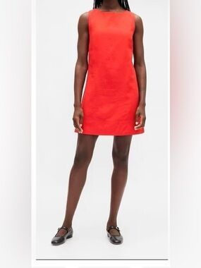 GAP Red Sleeveless Mini Shift Dress